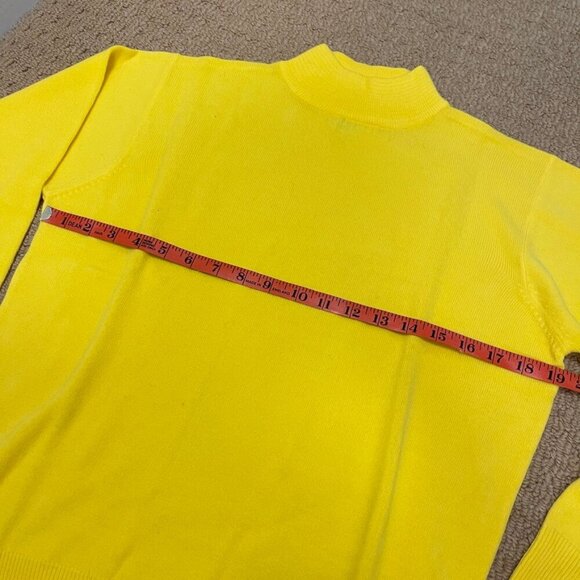 NWOT Vintage Gianni Dolce Mock Neck Sweater Yellow - Picture 11 of 12